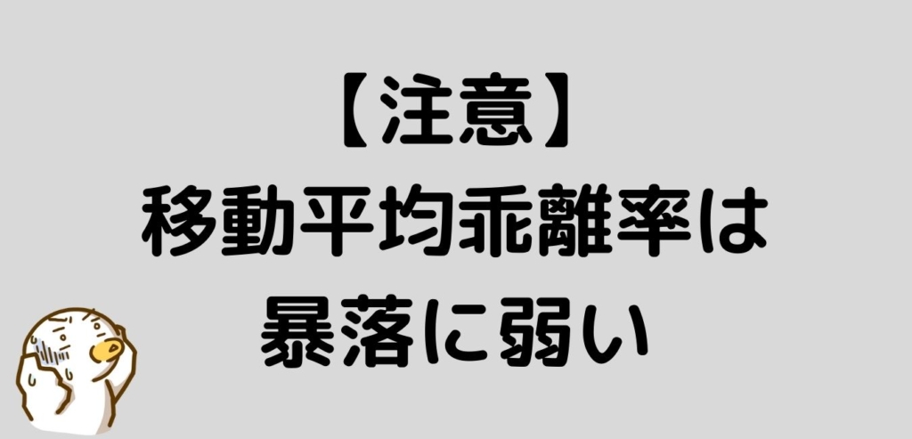 注意 移動平均乖離率 暴落に弱い