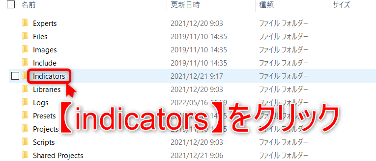 MT4　サイコロジカルライン　導入方法　indicators