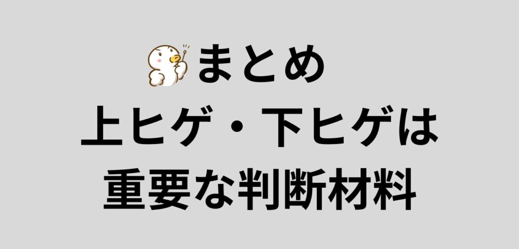 まとめ 上ヒゲ 下ヒゲ 判断材料